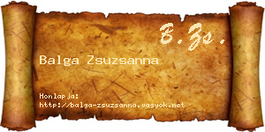 Balga Zsuzsanna névjegykártya